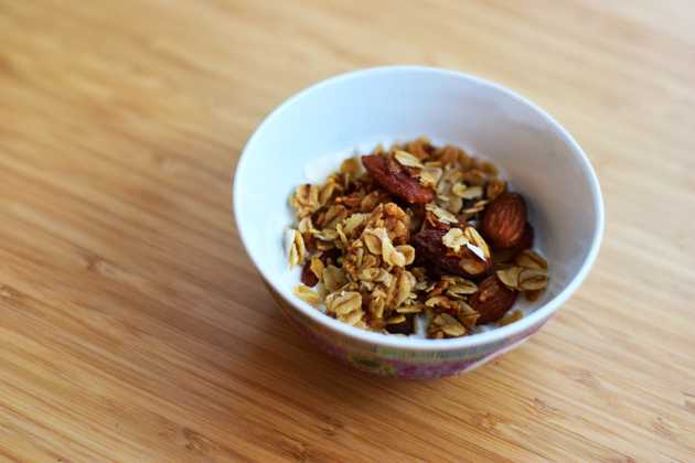 Homemade yogurt and granola