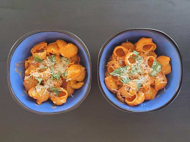 Lumache Pasta with Vodka Cream Sauce