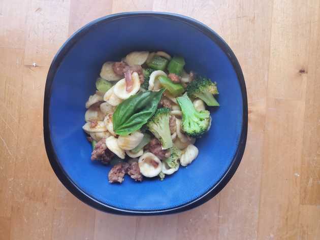 Broccoli and Sausage Orecchiette