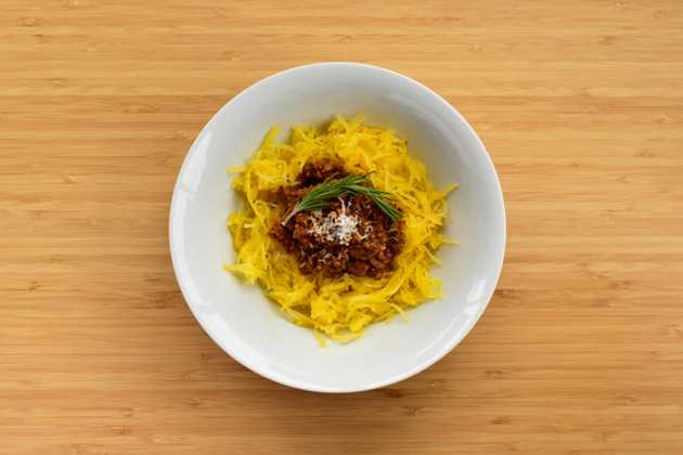 spaghetti squash bolognese